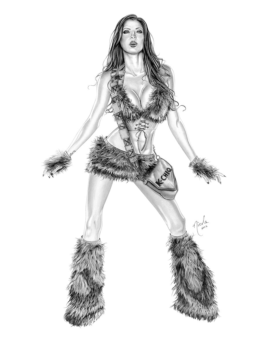 I'd Rather Kiss the Wookie 11x17" original artwork by Nicole Brune