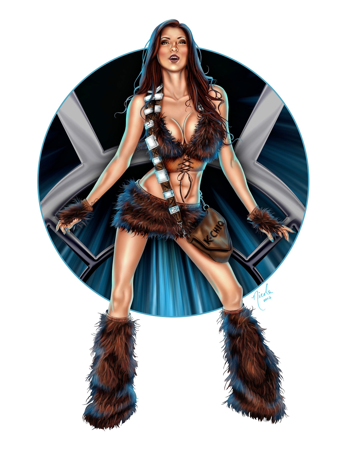 I'd Rather Kiss the Wookie giclee' print by Nicole Brune