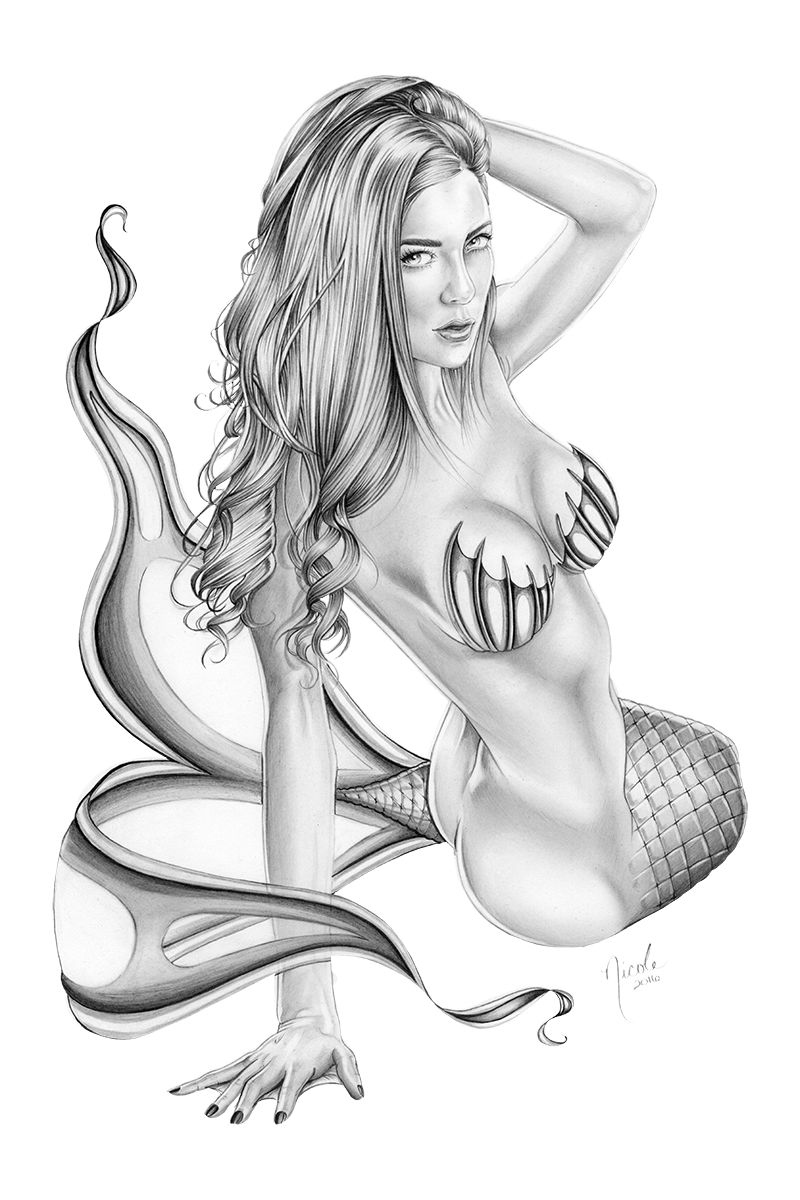 Sea Vamp 11x17" original artwork by Nicole Brune