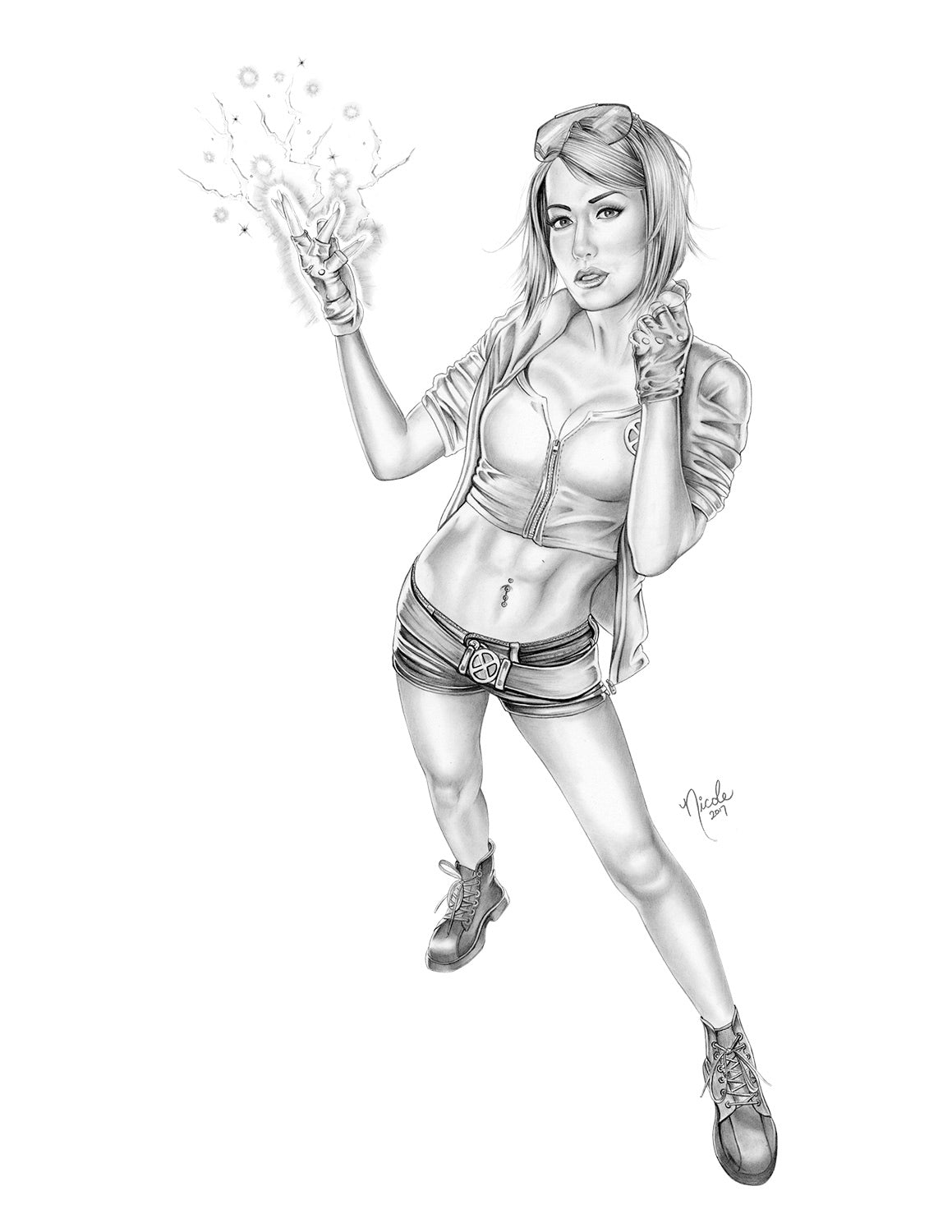 eXstacy 11x17" original artwork by Nicole Brune