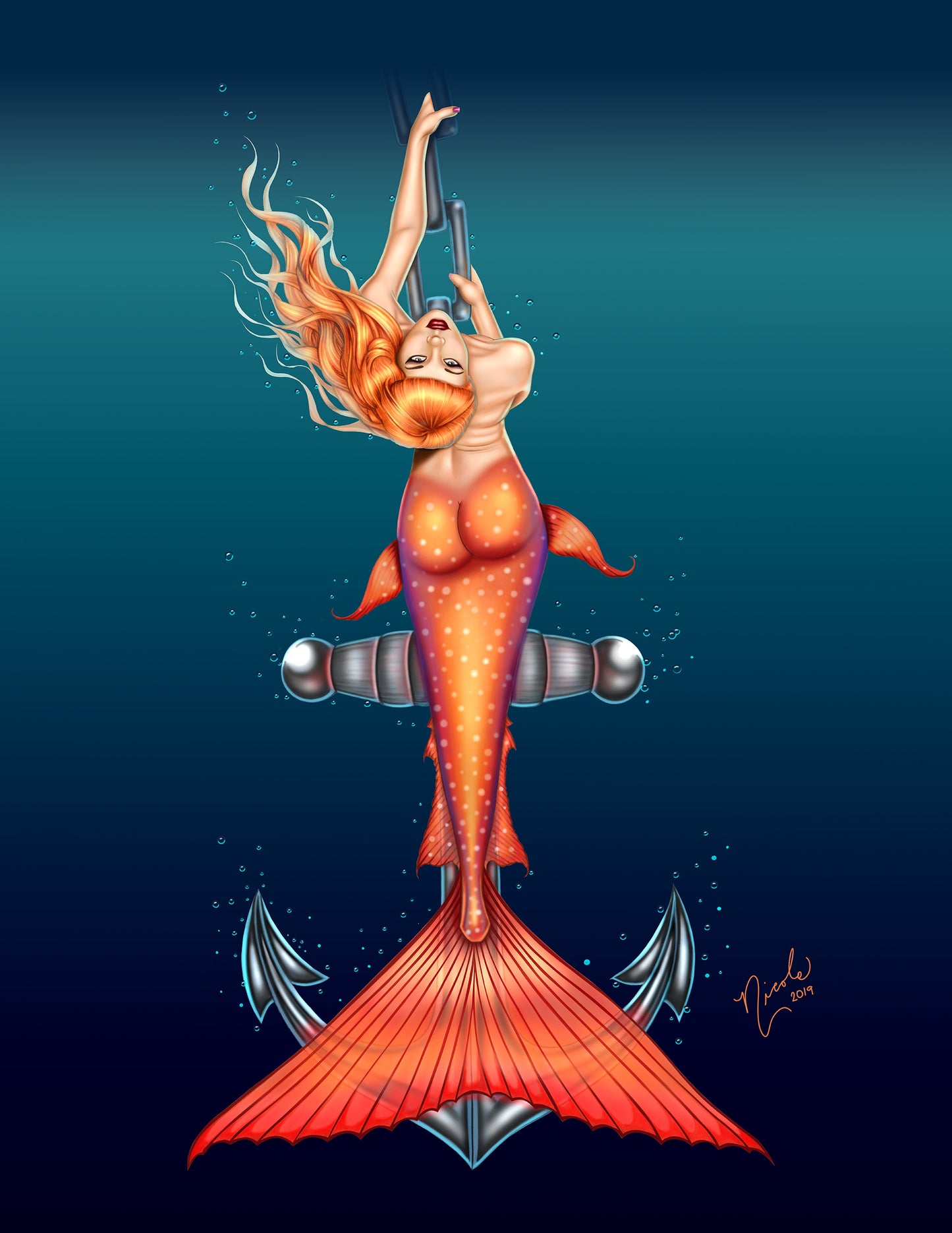 Anchors Away giclee' print by Nicole Brune
