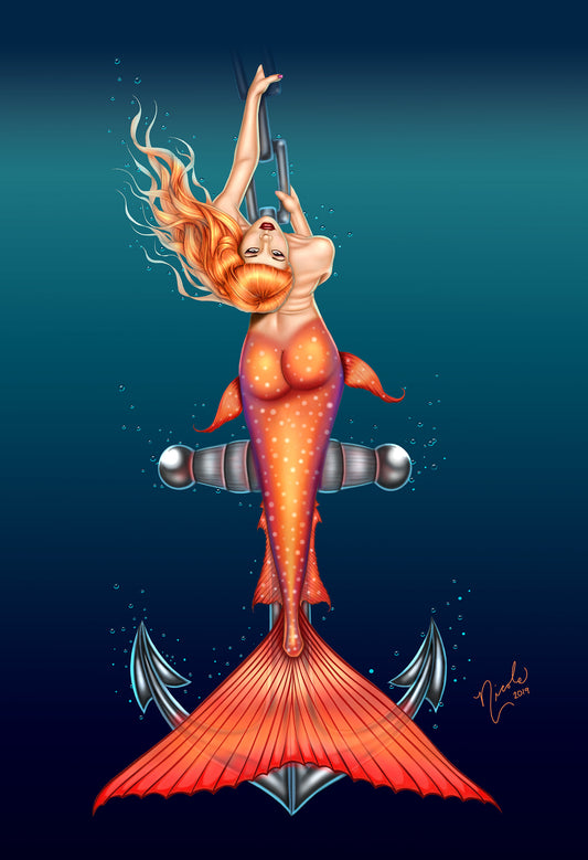 Anchors Away giclee' print by Nicole Brune