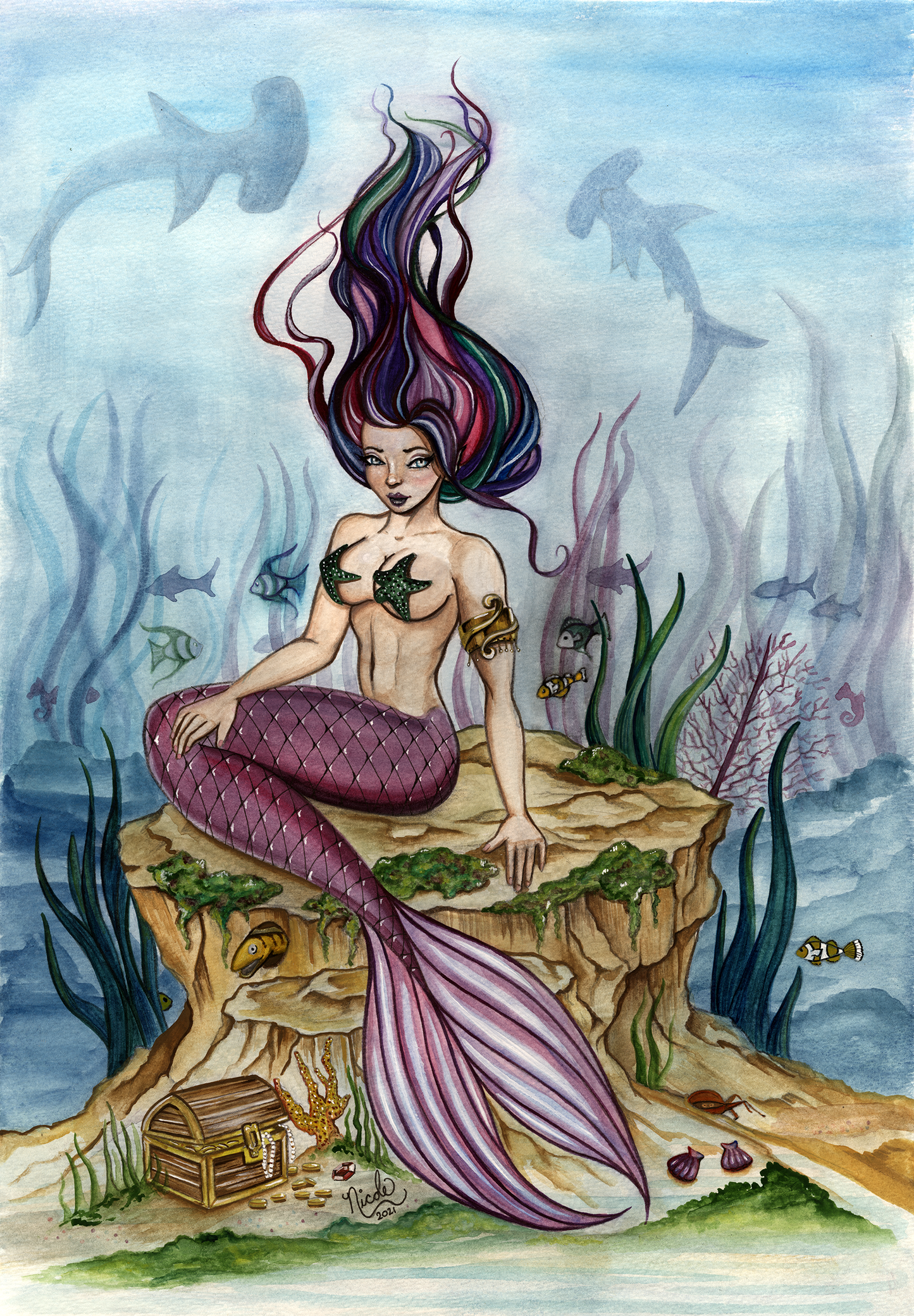 On Display 12x17.5" original artwork by Nicole Brune