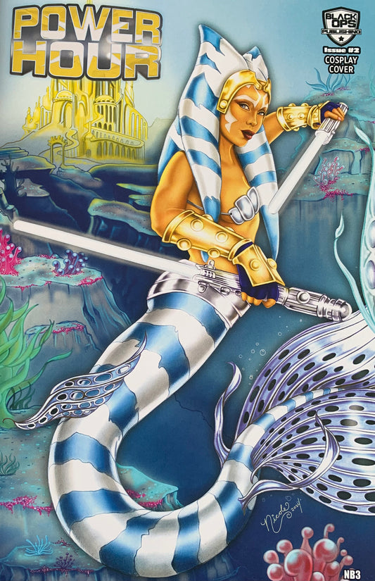 Power Hour #2 by Nicole Brune - In A GalaxSea Far Away Combo Cover A - Ahsoka Triton