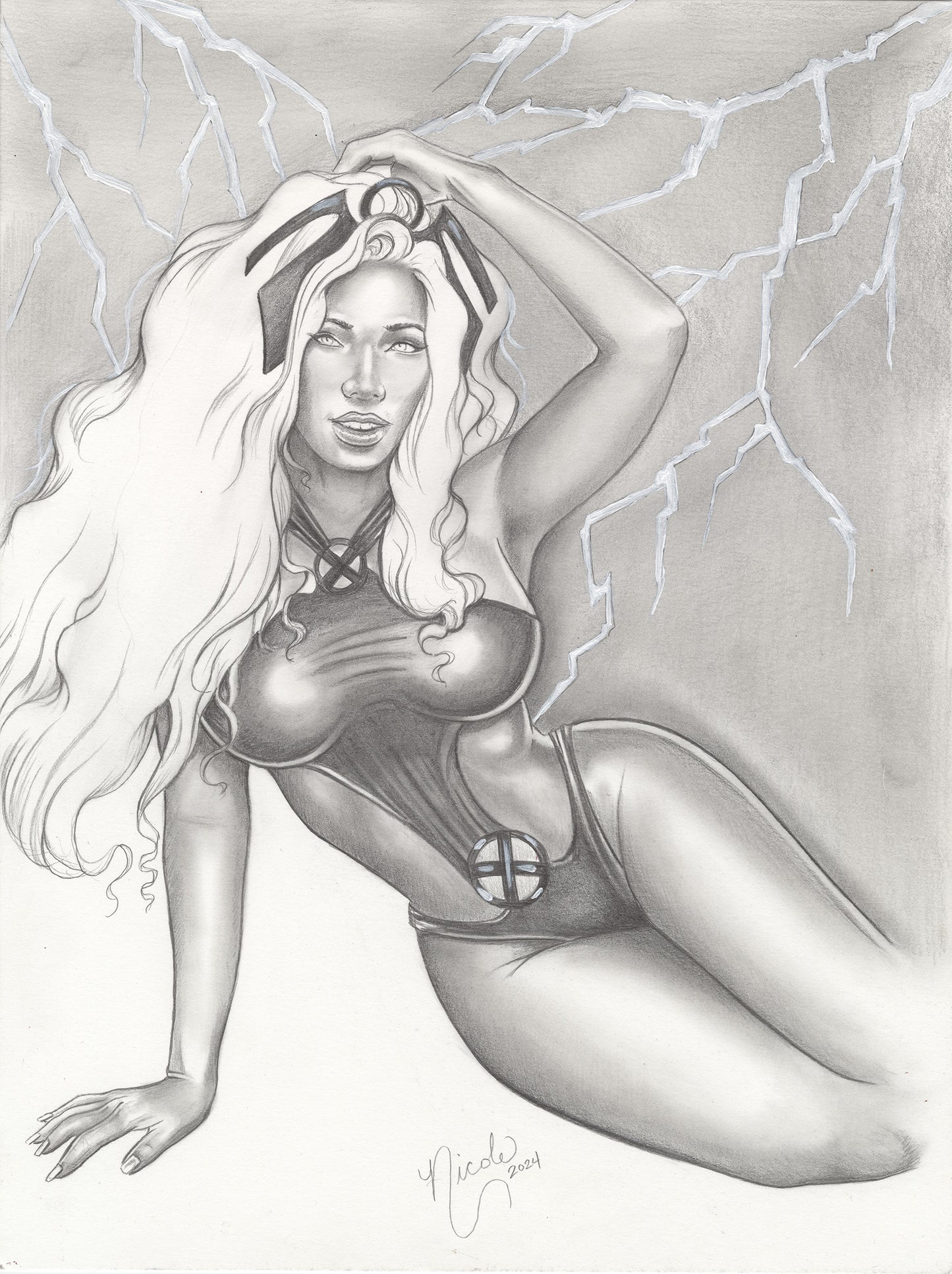 The Goddess sketch original artwork by Nicole Brune