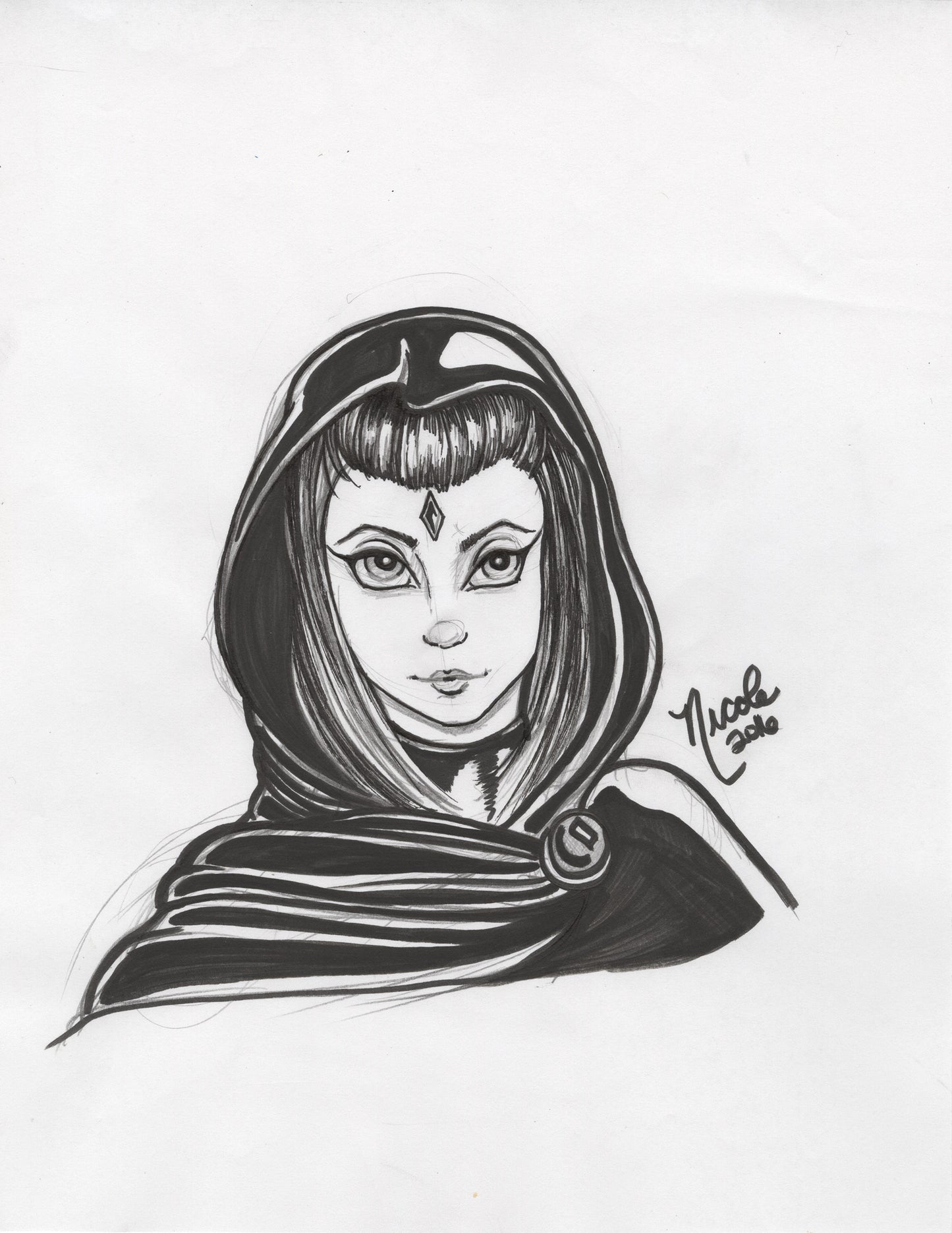 Raven original artwork by Nicole Brune