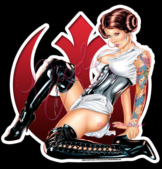 Daddy's Little Princess 6" Vinyl Sticker by Nicole Brune