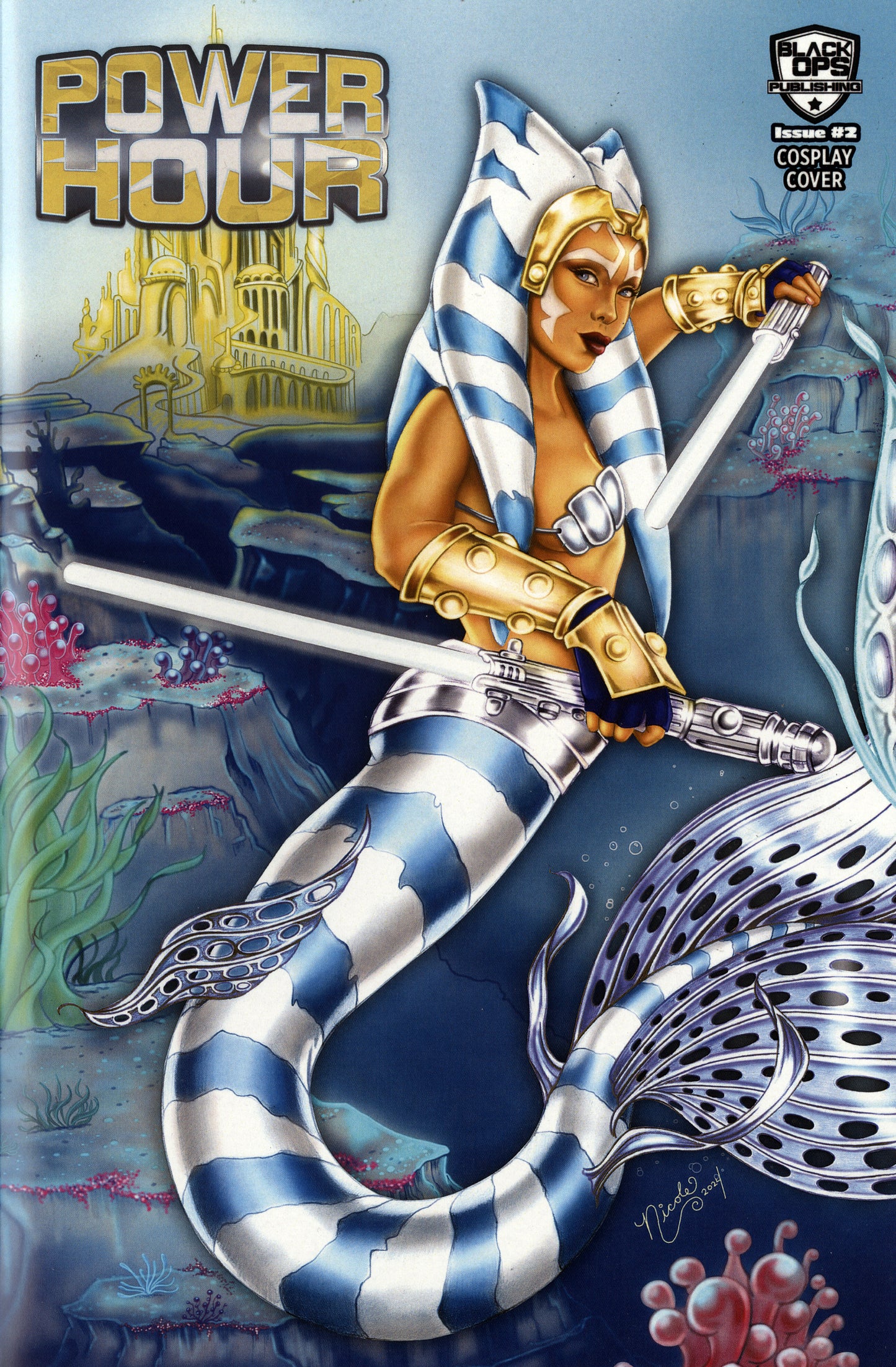 GalaxSea Far Away - Part A:  Ahsoka Triton giclee' print by Nicole Brune